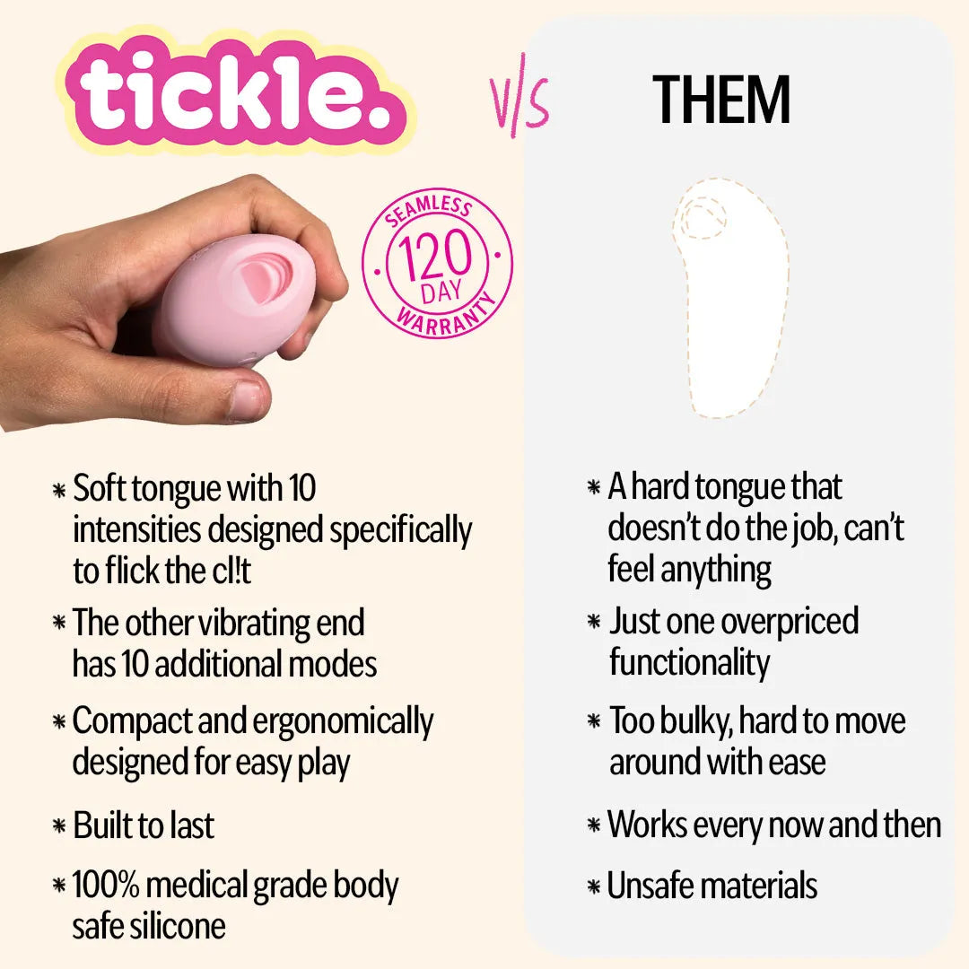 Product comparison between Pink tongue massager and other toys 