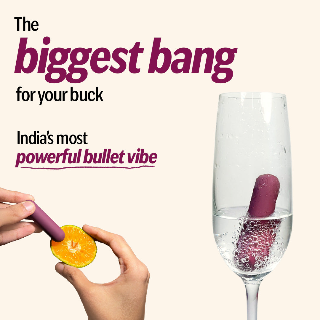 Water proof bullet massager shown with product demo